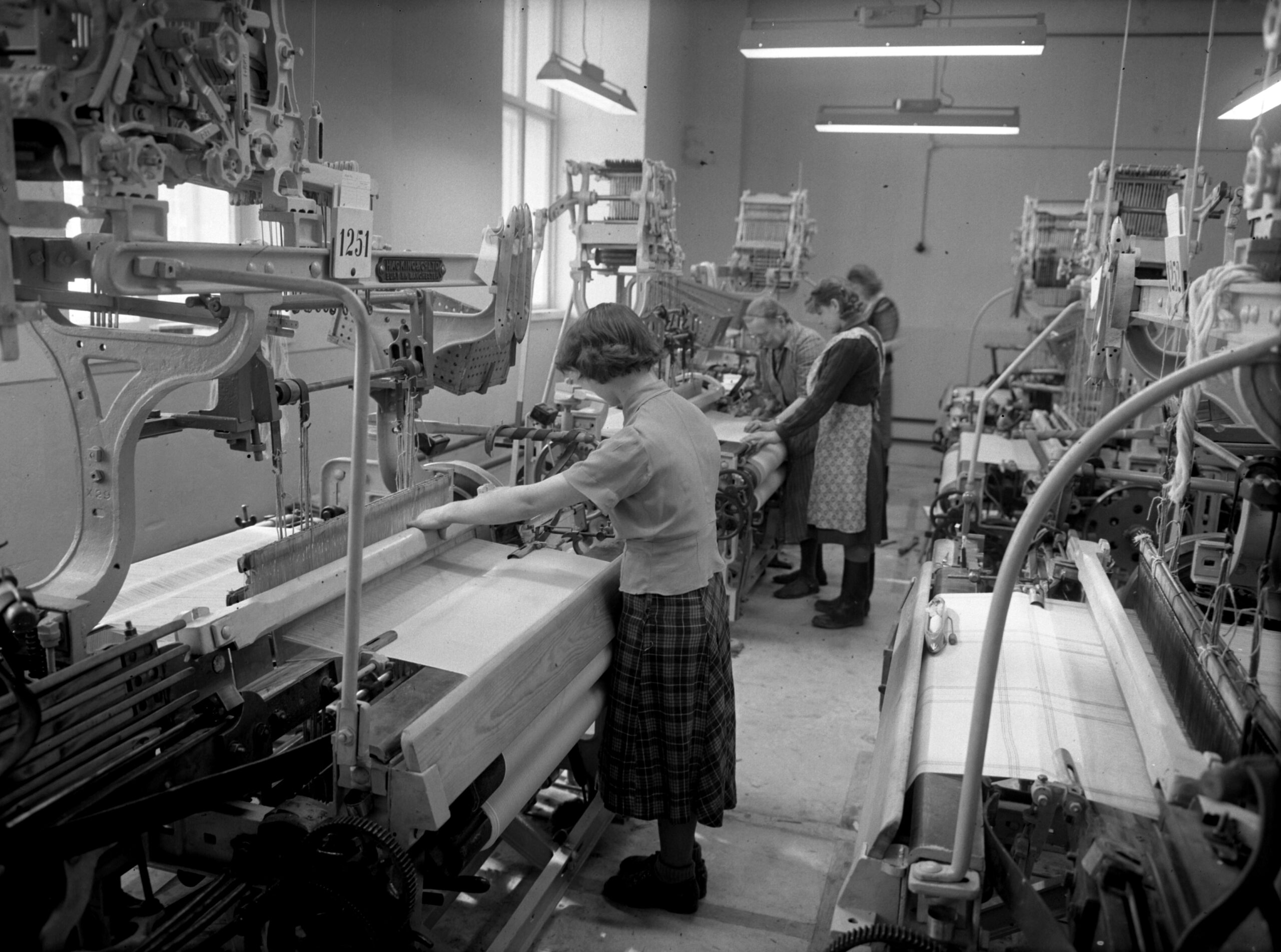 Textile factory production floor for garment tech pack manufacturing reference