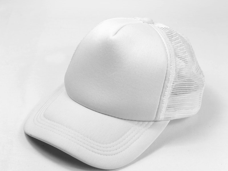 Blank white trucker cap ready for custom branding