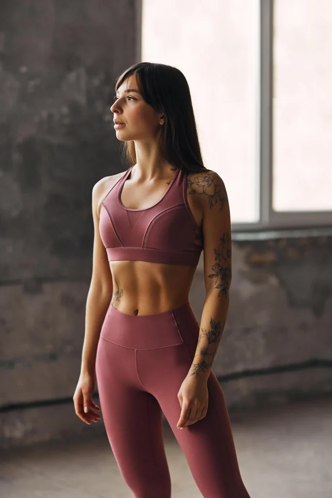 Custom legging manufacturer high-waist compression legging showing bonded waistband construction