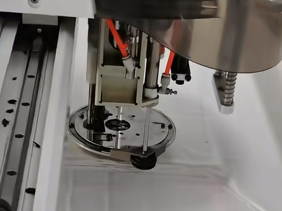 Laser-guided marking lines used to check pattern alignment before cutting at PRP Apparel