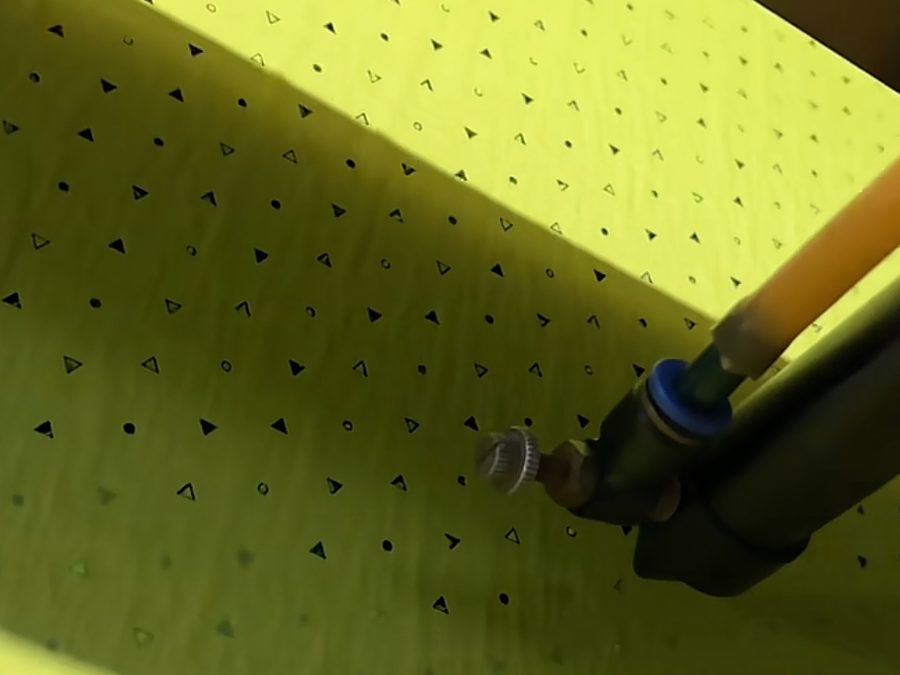 Laser-perforated technical mesh fabric for ventilation panels on sportswear