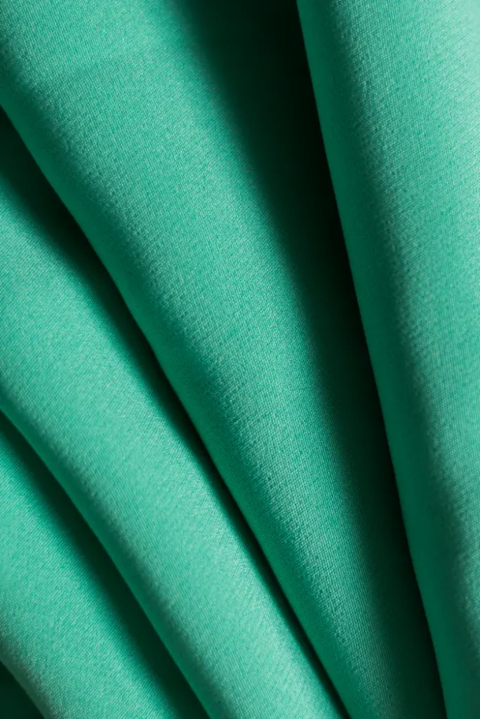 Close-up of four-way stretch fabric used by a yoga pants manufacturer for range-of-motion apparel