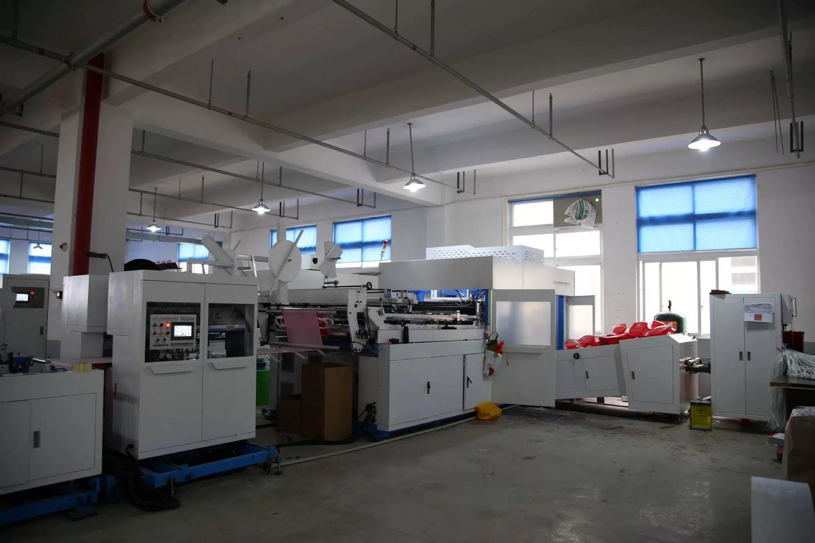 Industrial production floor equipment at the PRP Apparel factory in Dongguan